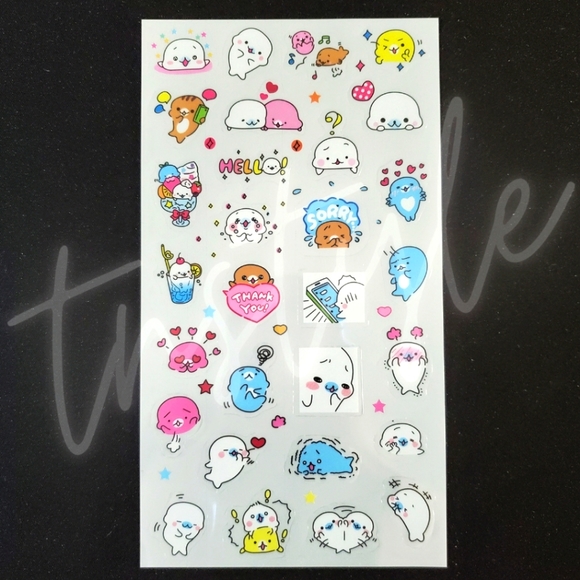 ⭐️3/$20⭐️ Adorable Mamegoma Transparent Sticker Sheets - Picture 2 of 7